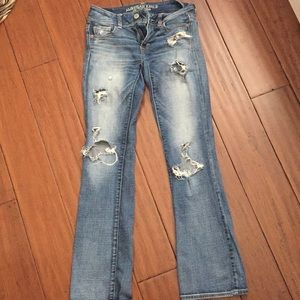 American Eagle distressed ripped jeans
